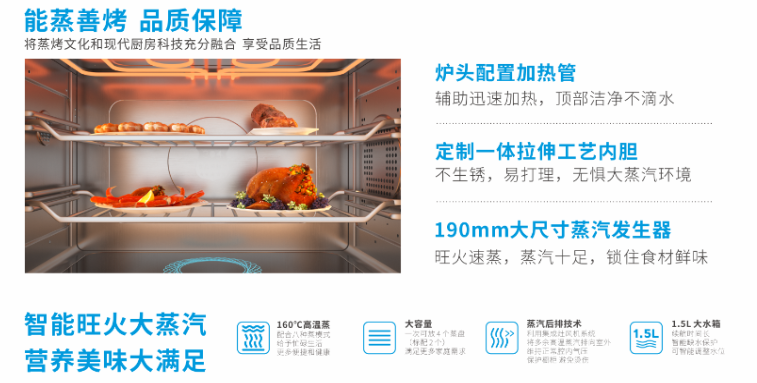 藍(lán)炬星R3S-ZK高端集成灶：蒸烤更專業(yè)，美味隨心享